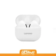 هندزفری بلوتوثی LENOVO مدل LIVEPODS-LP40 با طراحی ارگونومیک، بلوتوث نسخه 5.0 و کیفیت صدای عالی. مناسب برای مکالمه و پخش موسیقی با عمر باتری 3 ساعته.