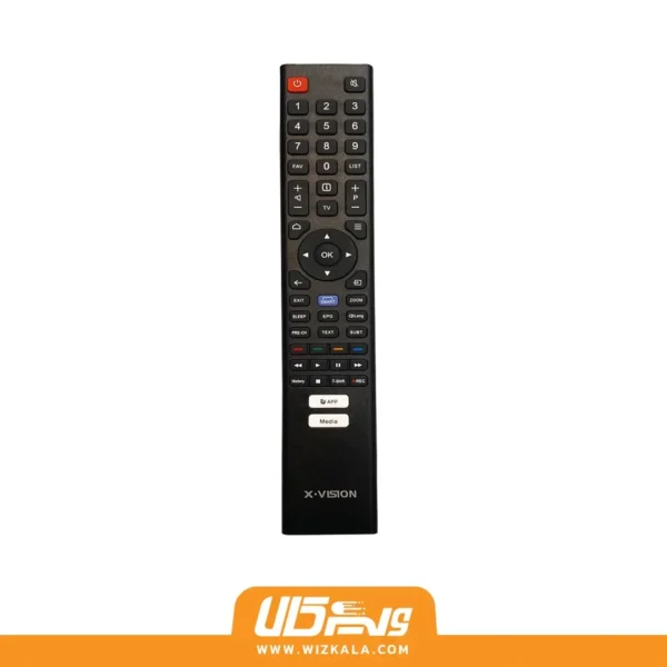 ریموت کنترل تلویزیون ایکس ویژن مدل TX725، با کیفیت ساخت فوق‌العاده و طراحی مقاوم، برای تلویزیون‌های X-Vision طراحی شده است.